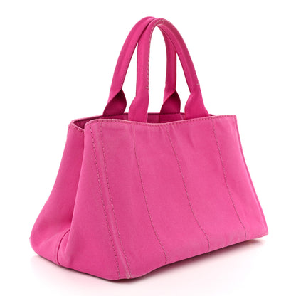 Prada Canapa Logo Shopping Tote Fuxia 3 of 12