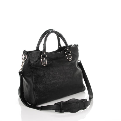 Balenciaga Chevre Silver Metallic Edge Hardware Velo Black 3 of 10