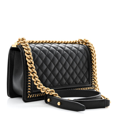 Chanel Caviar Quilted Medium Chain Around Boy Flap Black 3 of 11