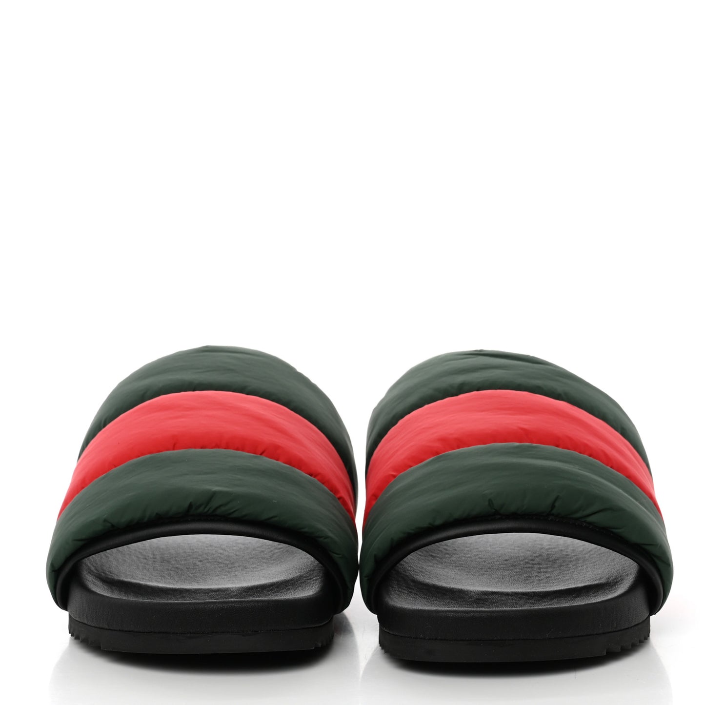 Nylon Web Womens Slide Sandals 38 Black Green Red