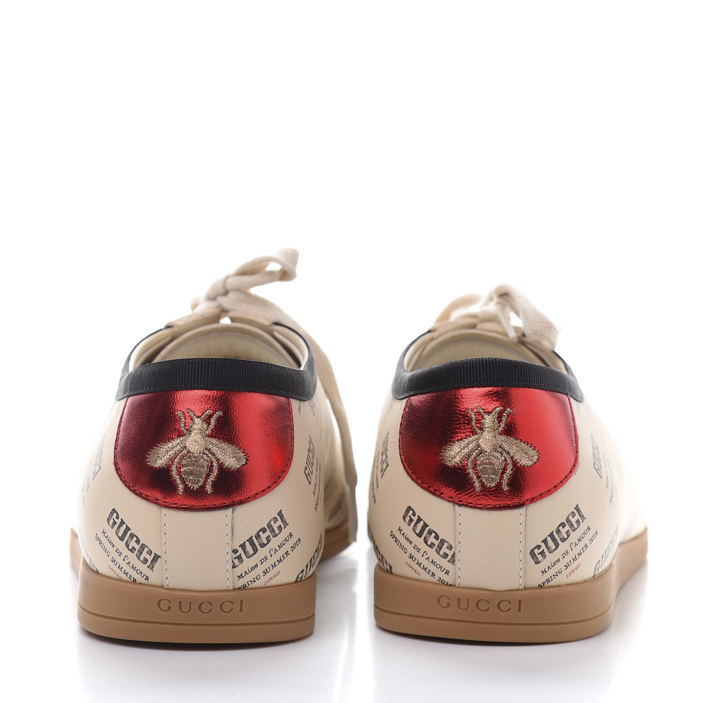 Calfskin Stamp Print Mens Falacer Sneakers 11 Soy