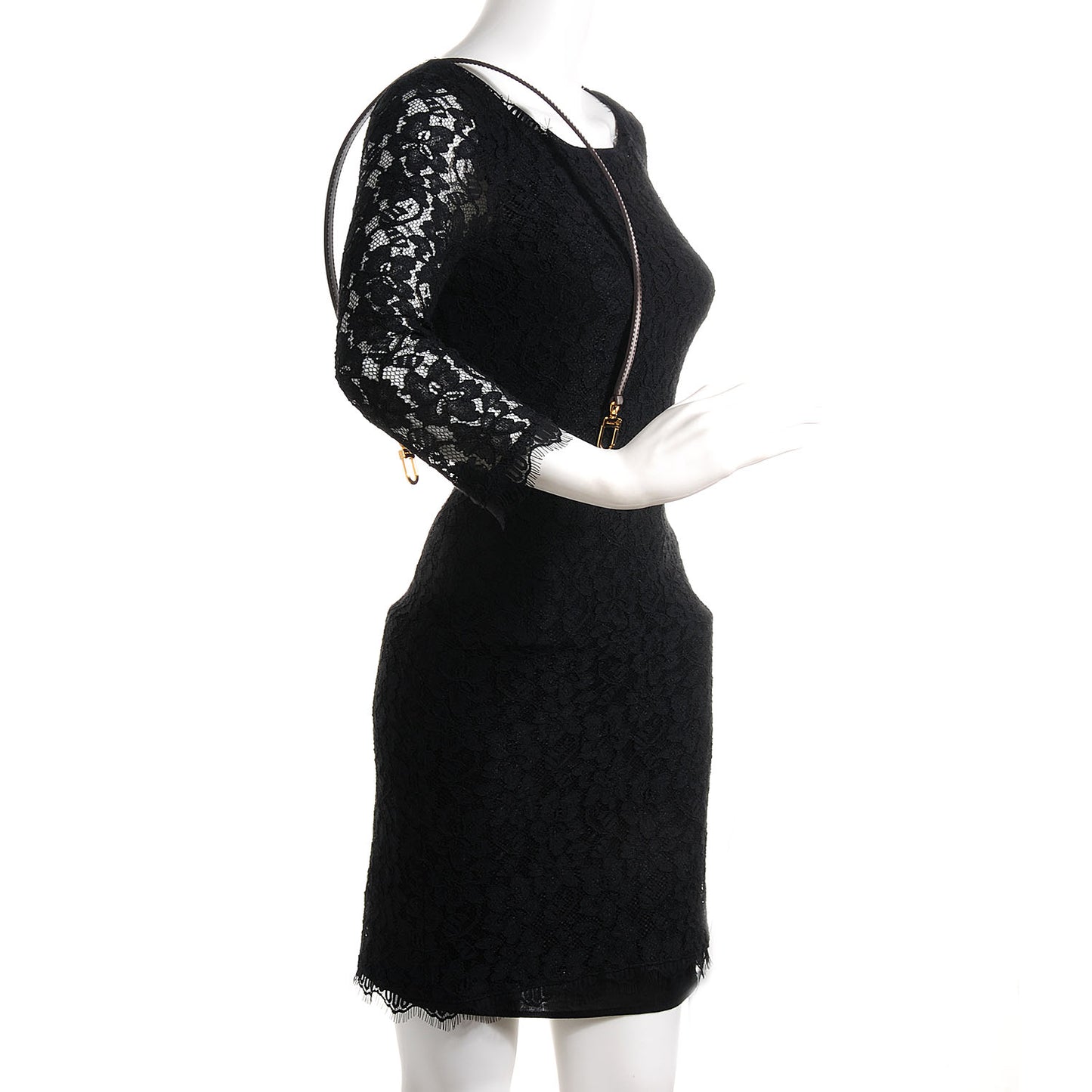 Leather Short Shoulder Strap Brown