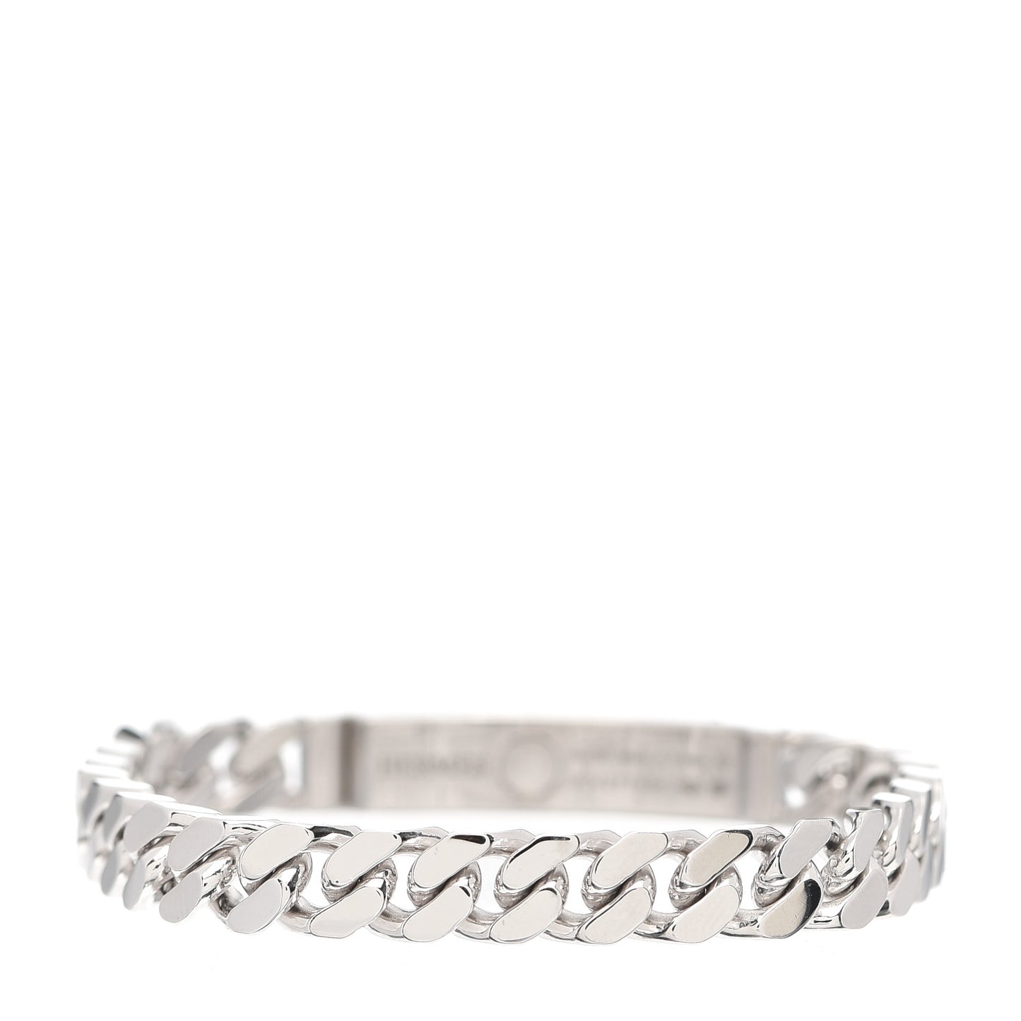 18K White Gold Diamond TPM Kelly Gourmette Bracelet XS