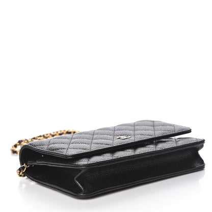Chanel Caviar Quilted Wallet On Chain WOC Black 4 of 12