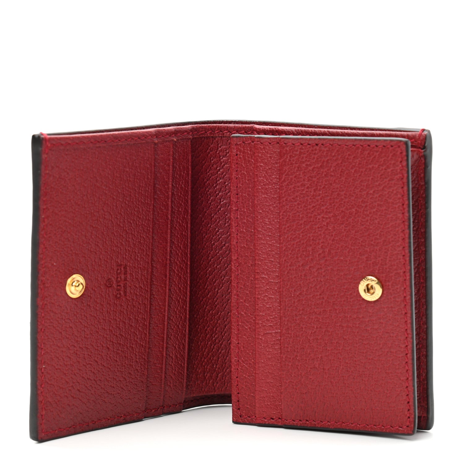 Gucci GG Supreme Monogram Flora Web Ophidia Card Case Red 5 of 7