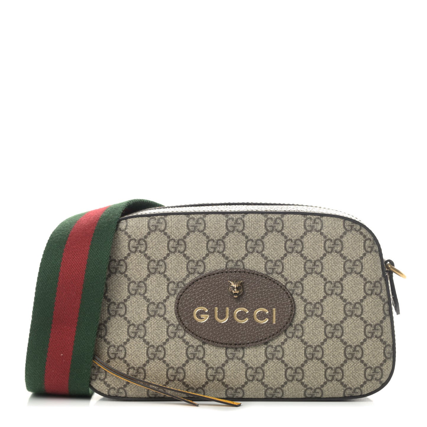 GG Supreme Monogram Web Neo Vintage Shoulder Bag Beige New Acero Crop