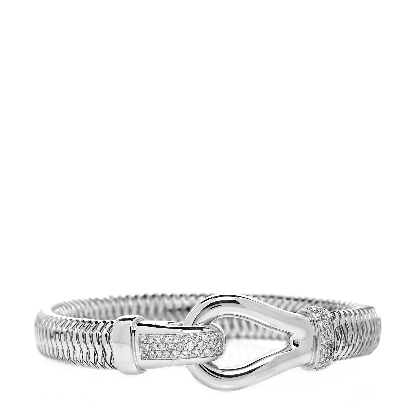 18K White Gold Diamond Primavera Buckle Bracelet