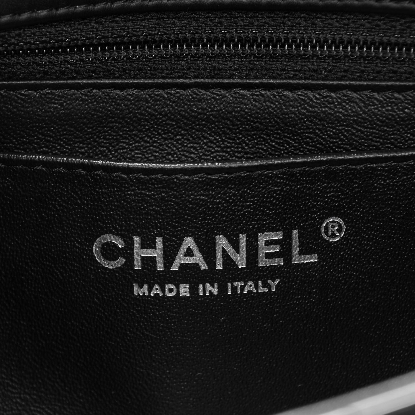 Patent Calfskin Quilted Mini Rectangular Flap Black
