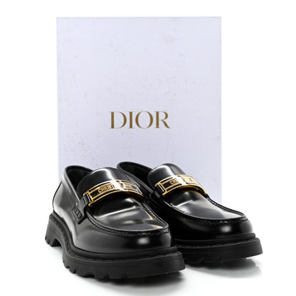 Christian Dior Brushed Calfskin Dior Code Lug Sole 15mm Loafers 37 Black 12 of 12