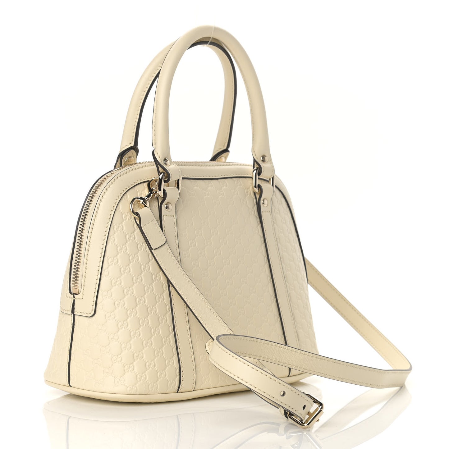 Soft Microguccissima Mini Dome Bag Ivoire