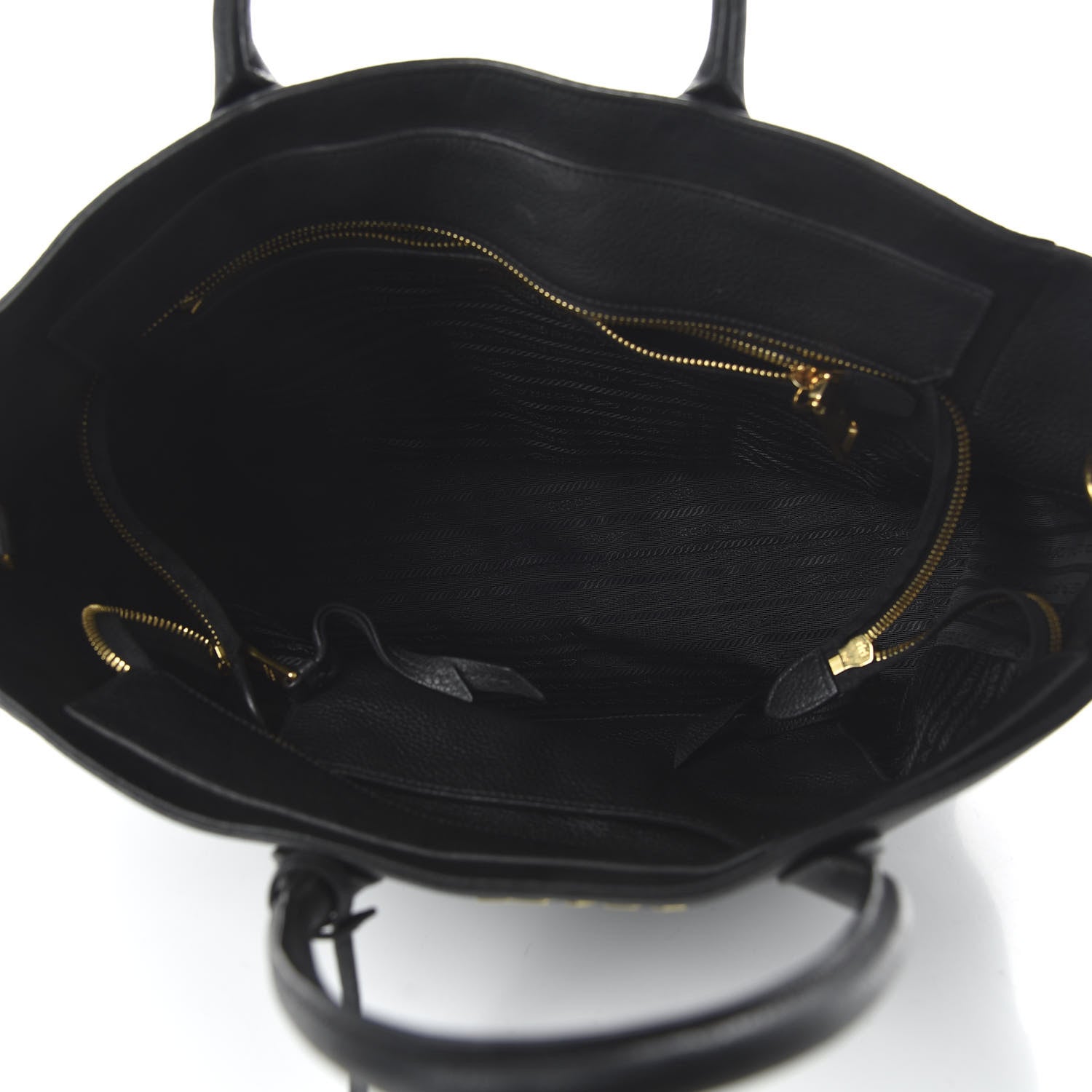 Prada Vitello Daino Tote Black 6 of 11