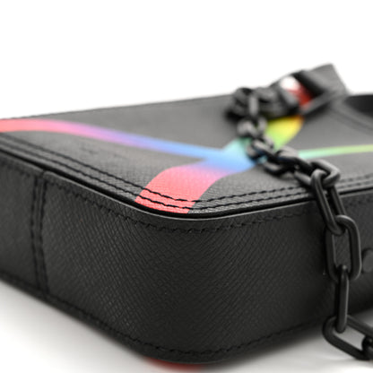 Louis Vuitton Taiga Rainbow Danube Messenger Black 9 of 11