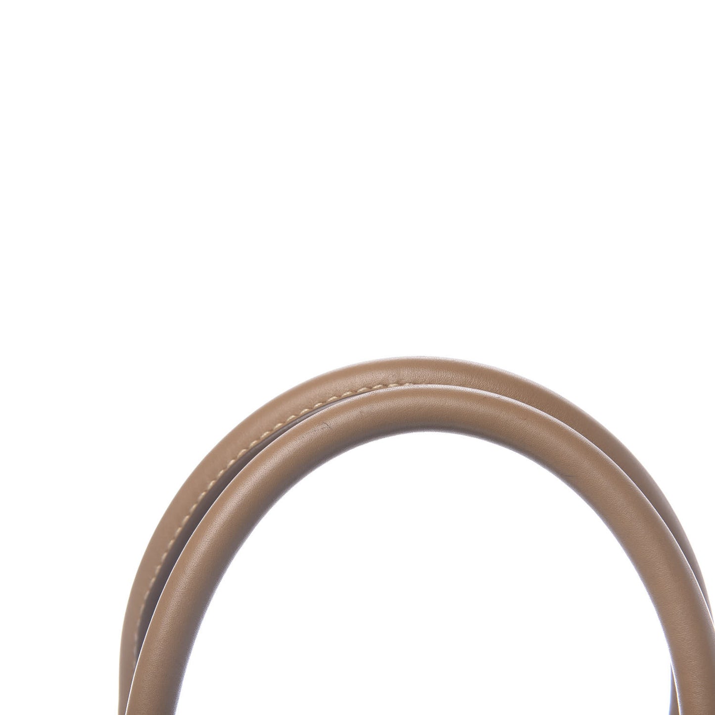 City Calf Mini Hand Stitched Galleria Double Zip Tote Caramel