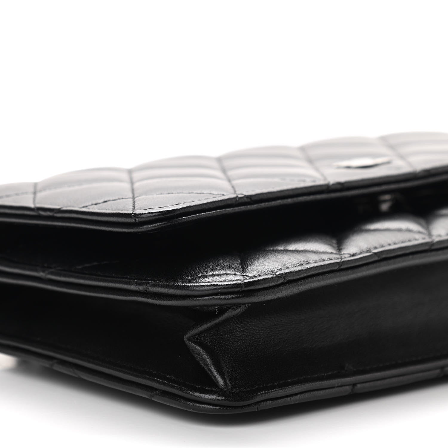 Chanel Lambskin Quilted Wallet On Chain WOC So Black 10 of 11