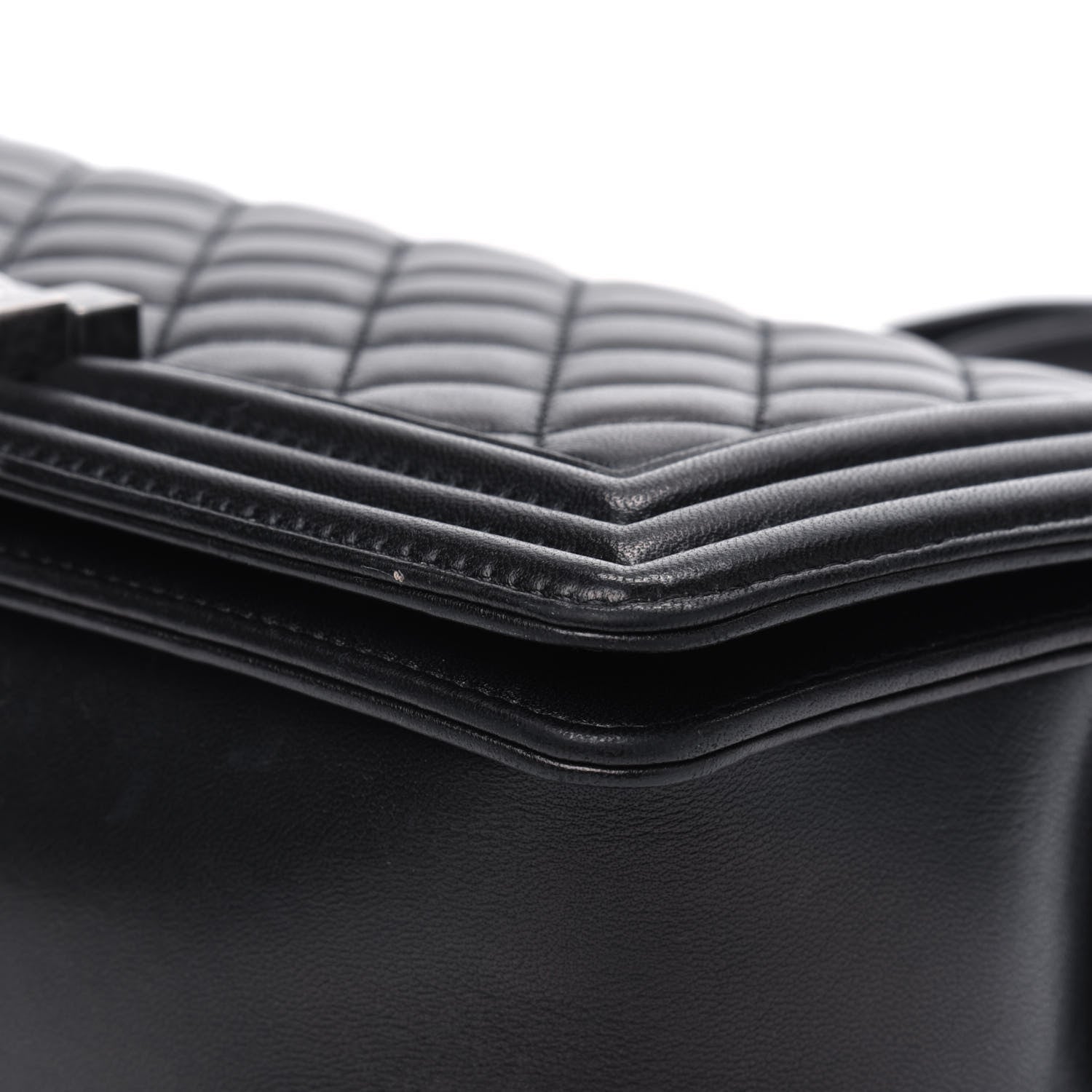 Chanel Lambskin Quilted Medium Boy Flap Black 11 of 15