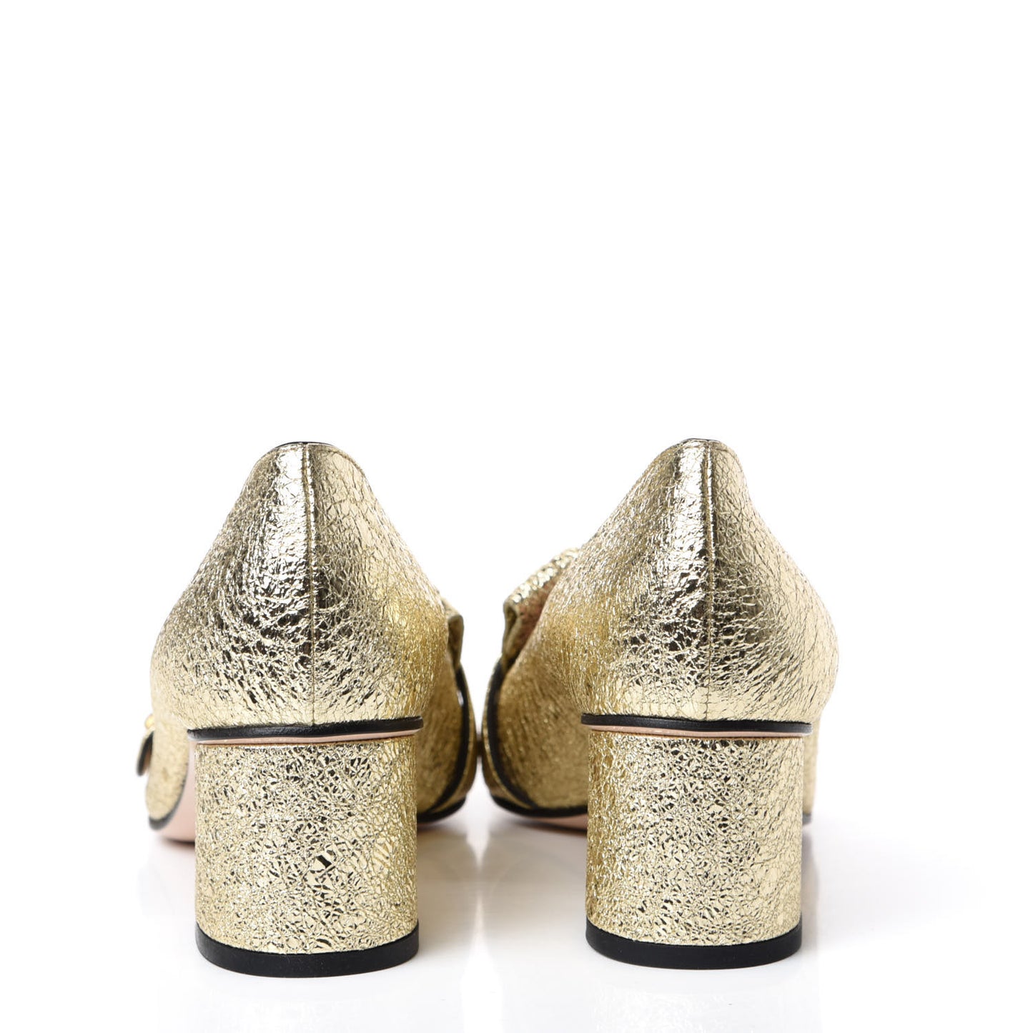 Galassia GG Marmont Fringe 50mm Loafer Pumps 39 Platino