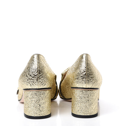 Gucci Galassia GG Marmont Fringe 50mm Loafer Pumps 39 Platino 5 of 10