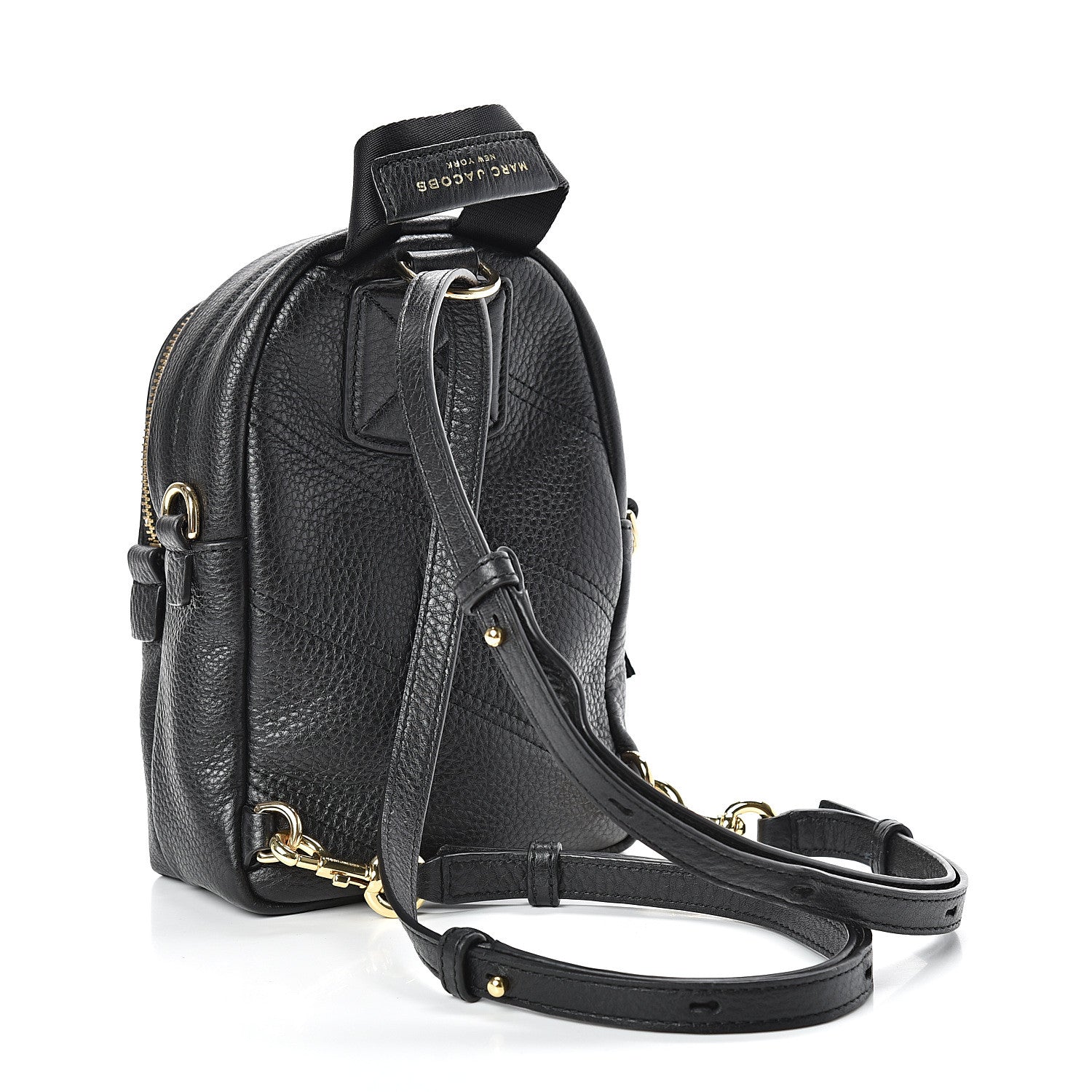 Marc Jacobs Pebbled Calfskin Backpack Black 3 of 11