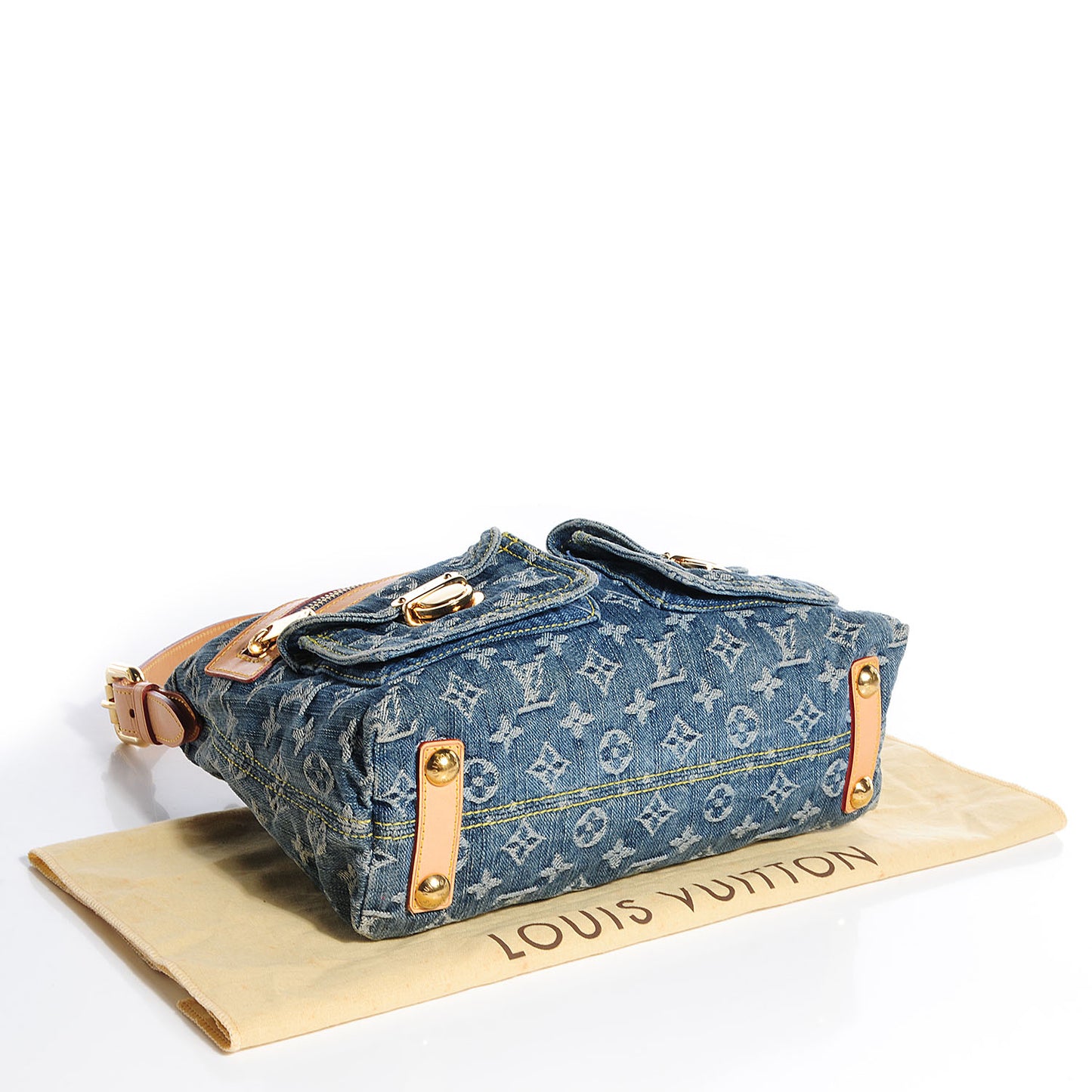 Monogram Denim Baggy PM Blue