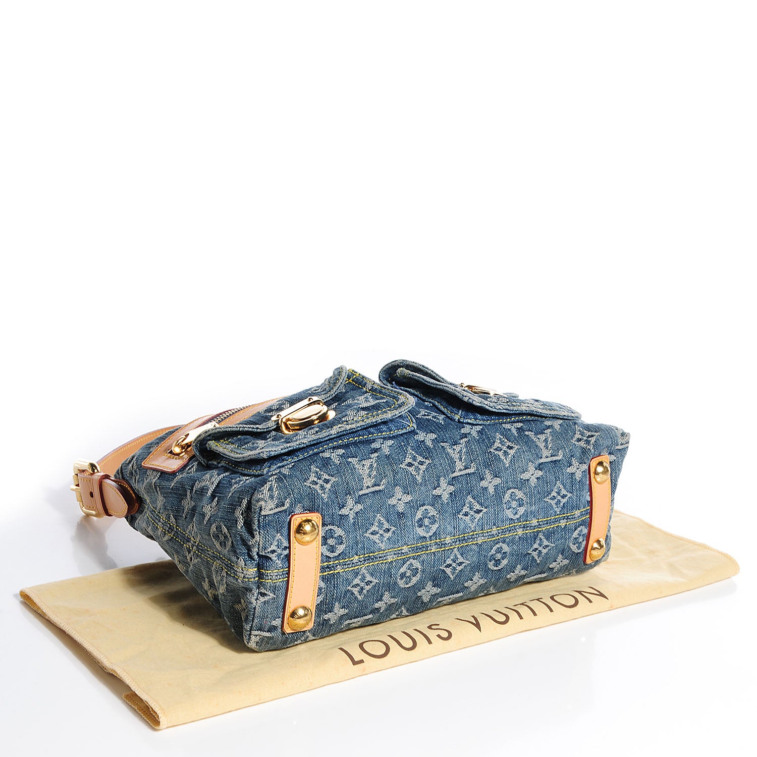Louis Vuitton Monogram Denim Baggy PM Blue 4 of 7