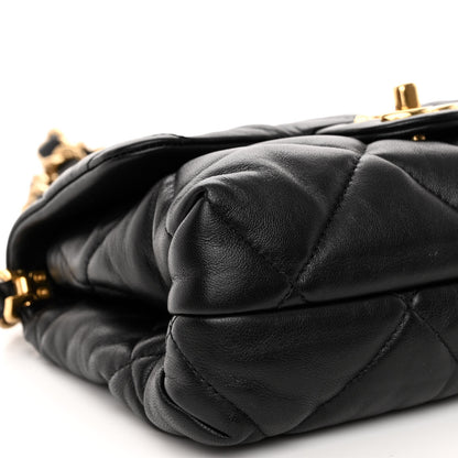 Chanel Lambskin Quilted Small Chain Top Handle Flap Black 8 of 10