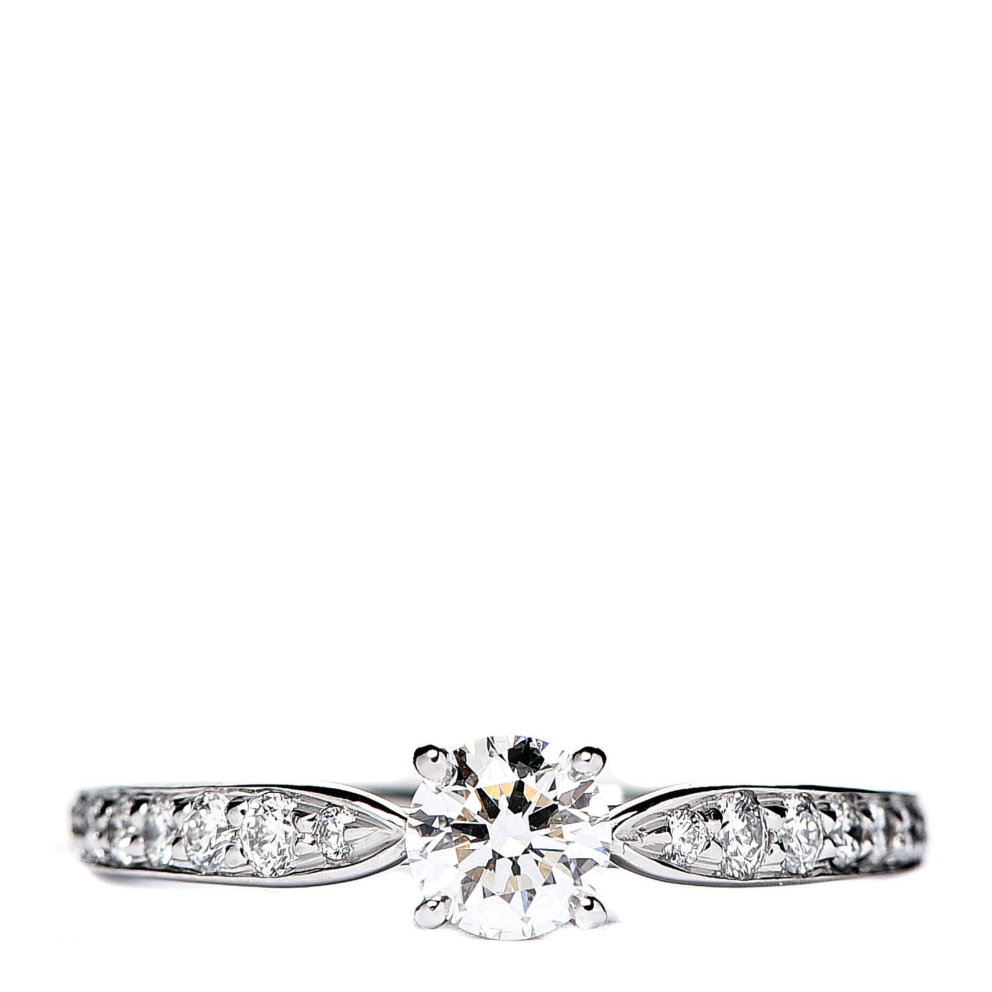 Platinum Diamond .31ct Round Brilliant Harmony Engagement Ring 49 4.75