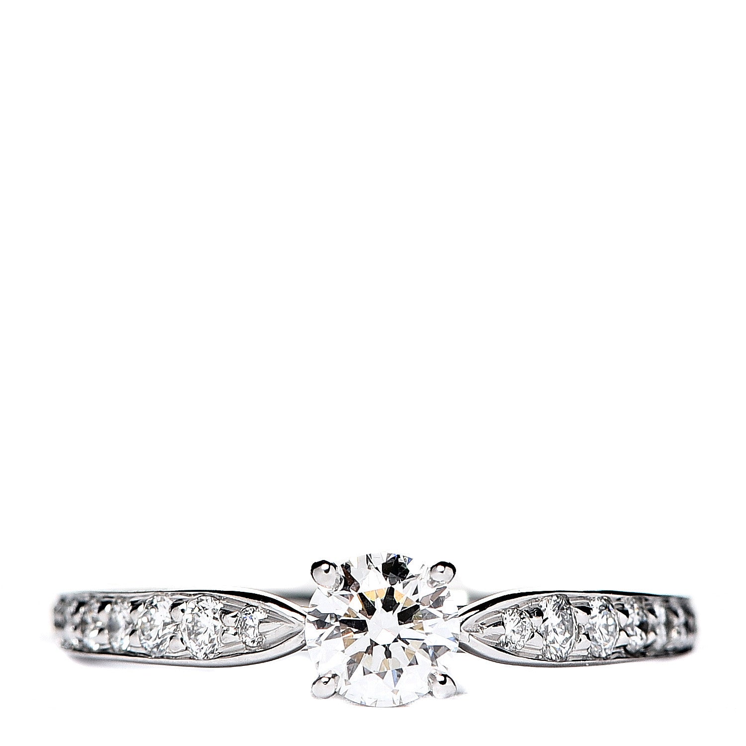 Tiffany Platinum Diamond .31ct Round Brilliant Harmony Engagement Ring 49 4.75 1 of 6