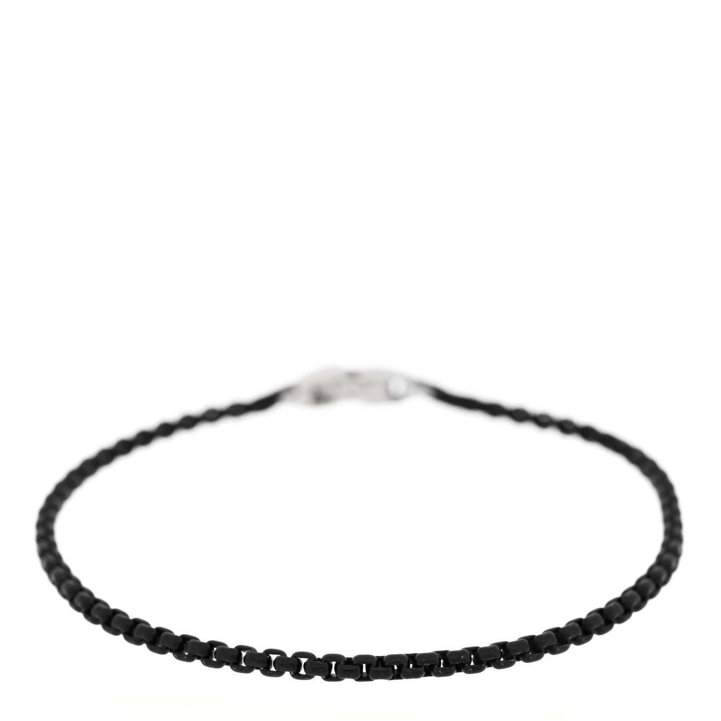 Sterling Silver Darkened Stainless Steel 2.7mm Box Chain Bracelet