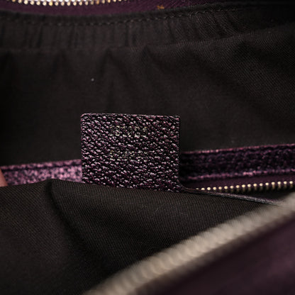 Gucci Metallic Monogram Horsebit Chain Hobo Purple 7 of 11
