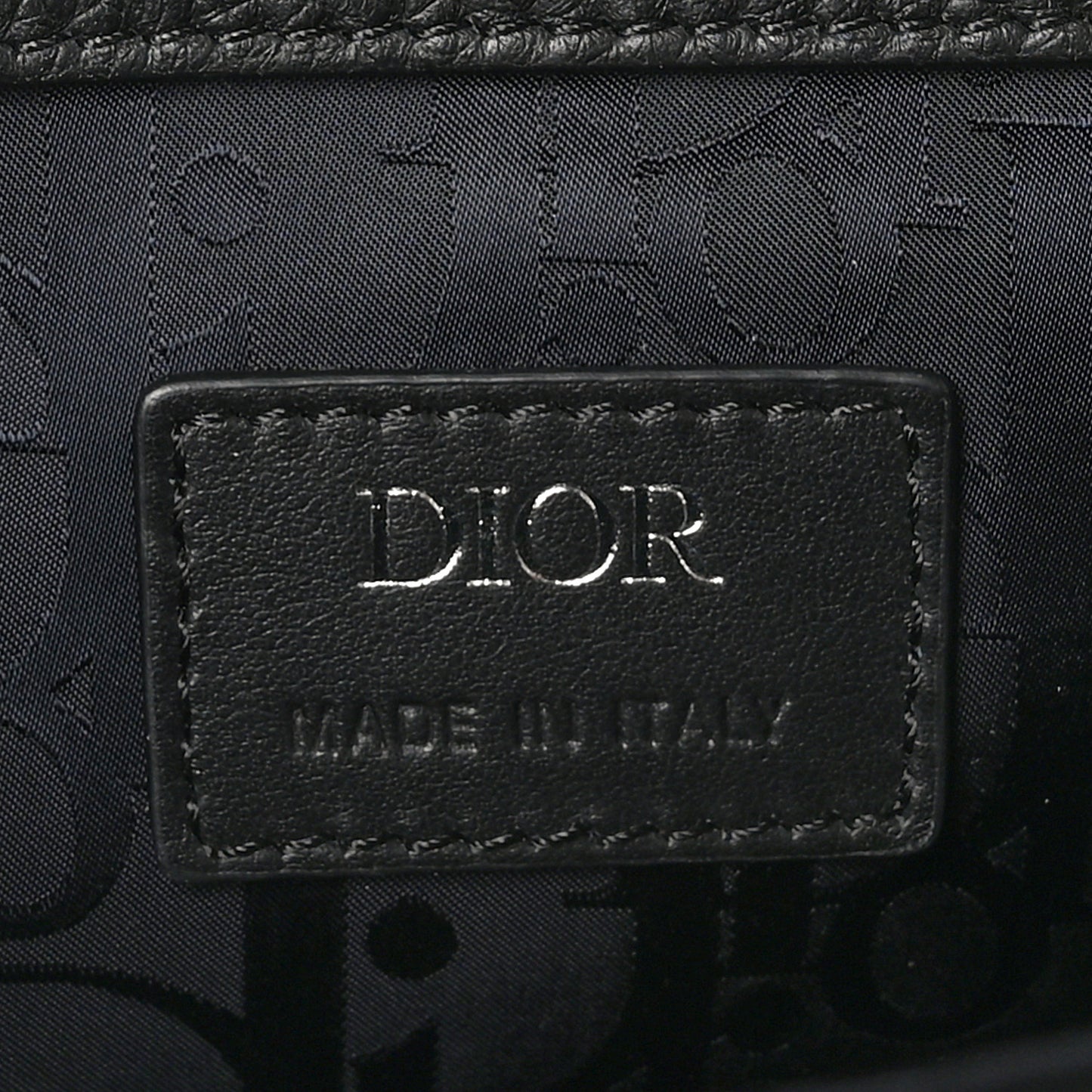 Grained Calfskin Mini Gallop Bag With Strap Black