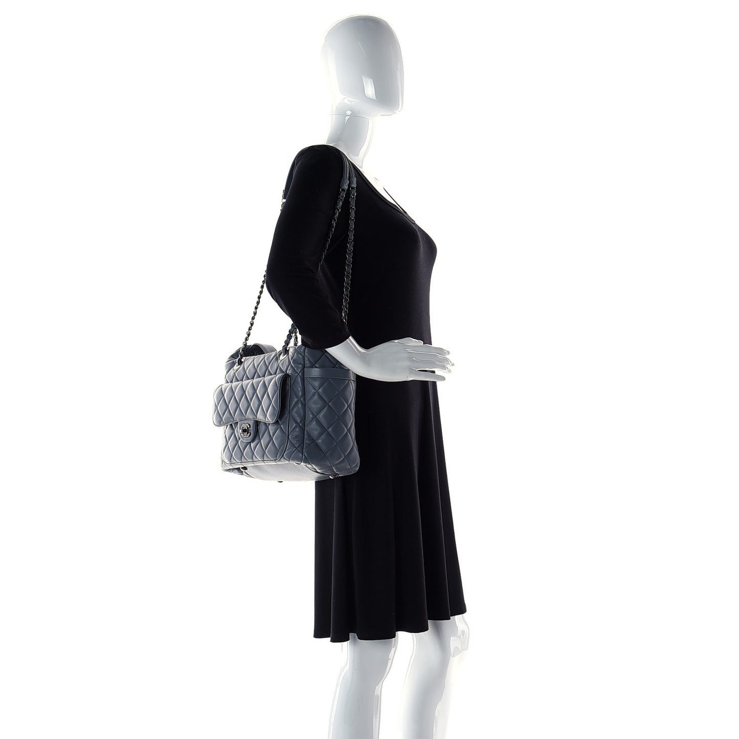 Lambskin Quilted Hobo Blue
