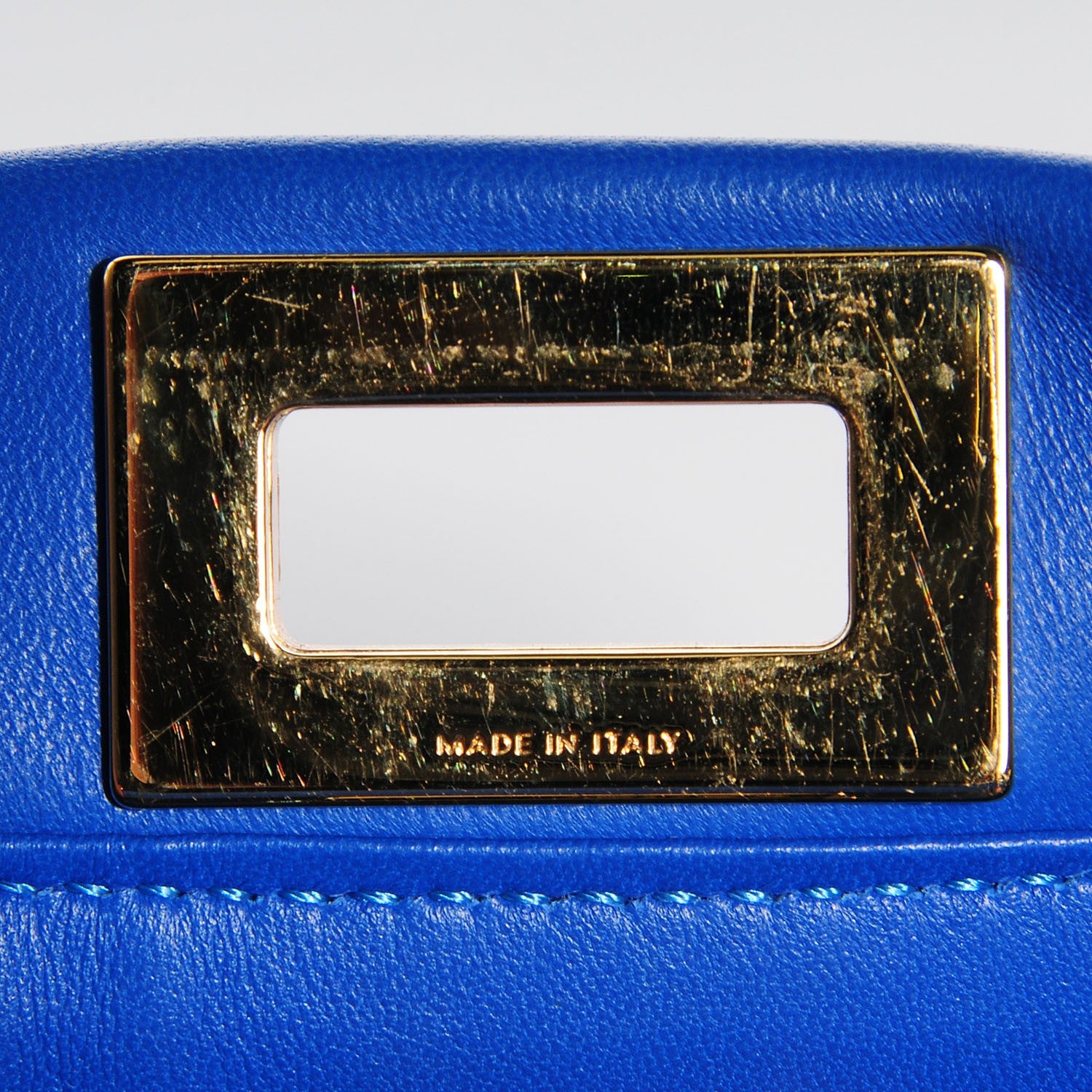 Fendi Nappa Mini Peekaboo Iconic Satchel Bleuette 6 of 10
