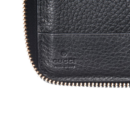 Gucci Pebbled Calfskin Medium Soho Zip Around Wallet Black 6 of 8