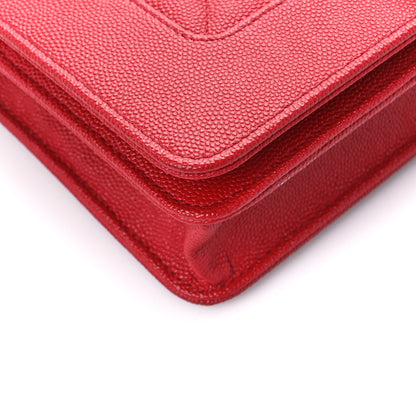 Chanel Caviar Quilted Vintage Mademoiselle Wallet On Chain WOC Red 10 of 11