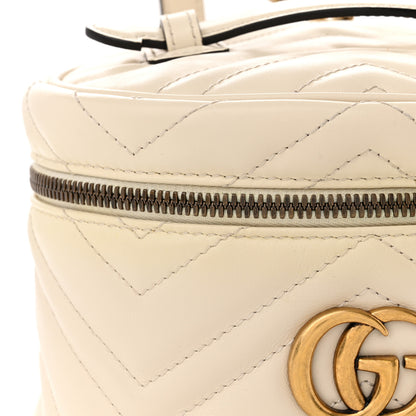 Gucci Calfskin Matelasse Mini GG Marmont Round Backpack White 12 of 13
