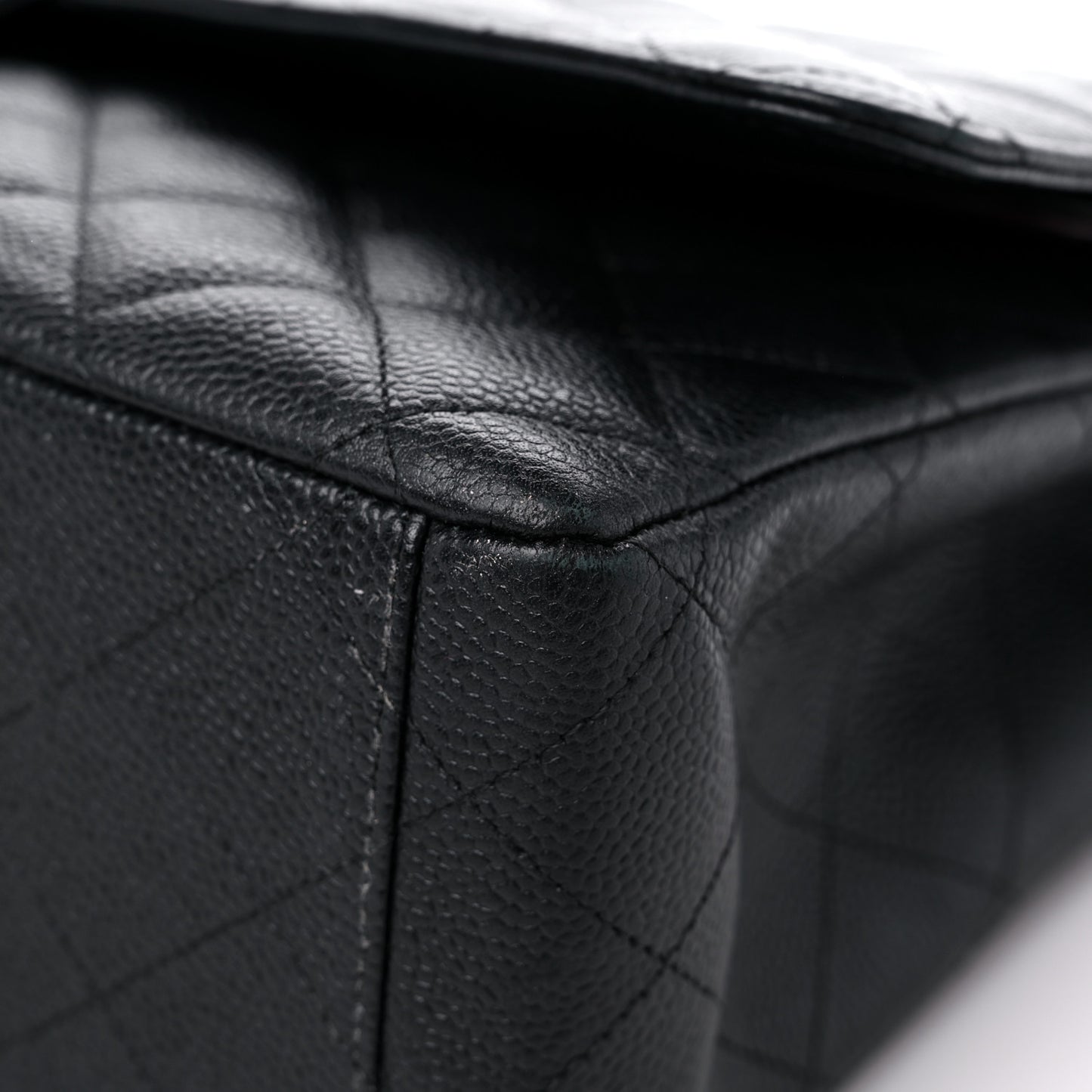 Caviar Quilted Maxi Double Flap Black