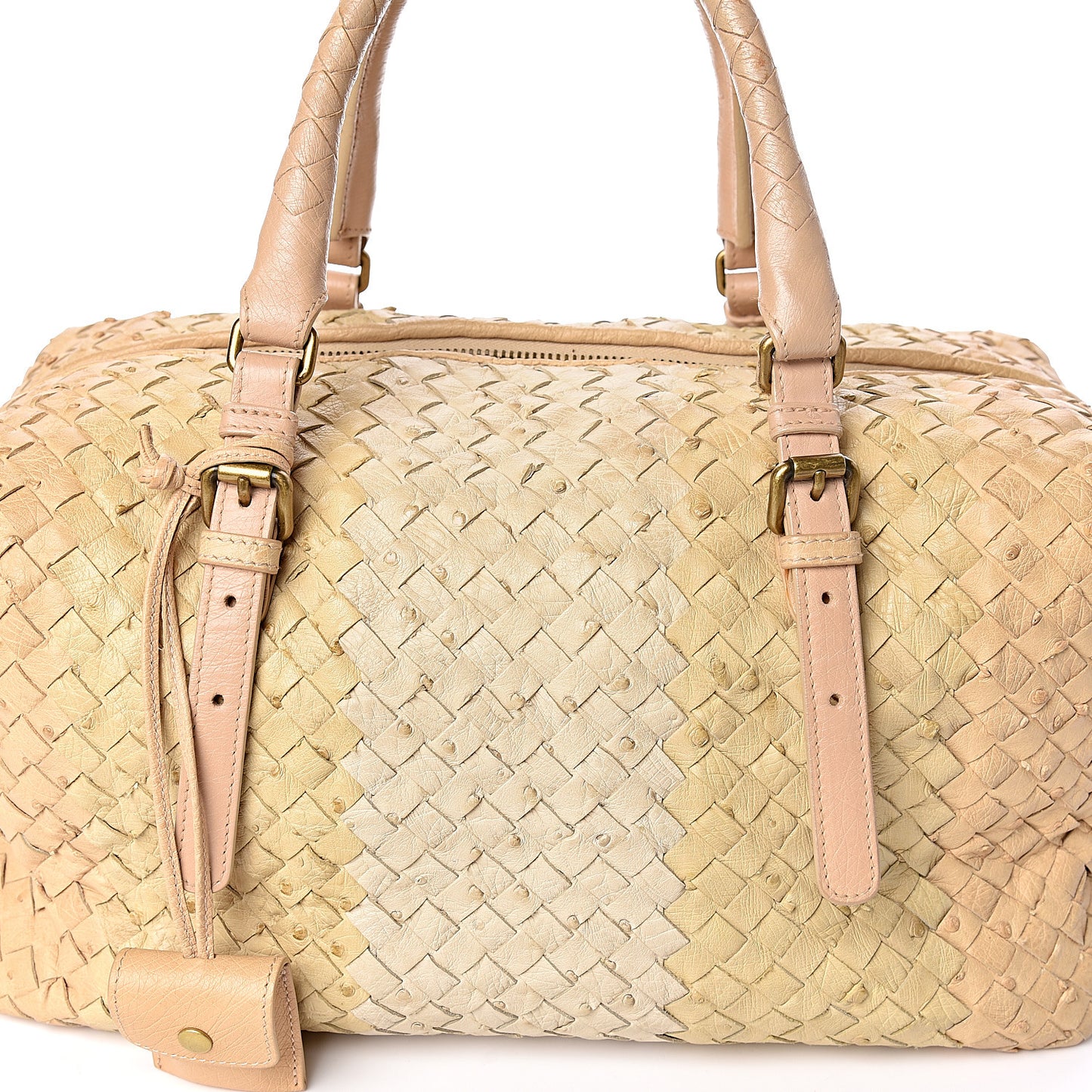 Ostrich Intrecciato Montaigne Nude Ivory