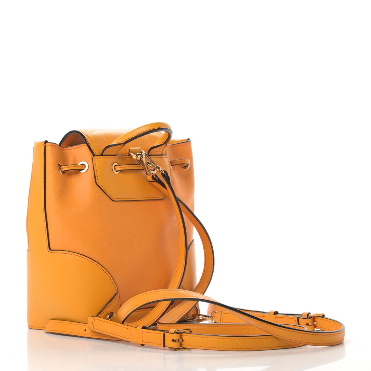 Coated Canvas Monogram Studded Mini Claudia Backpack Orange