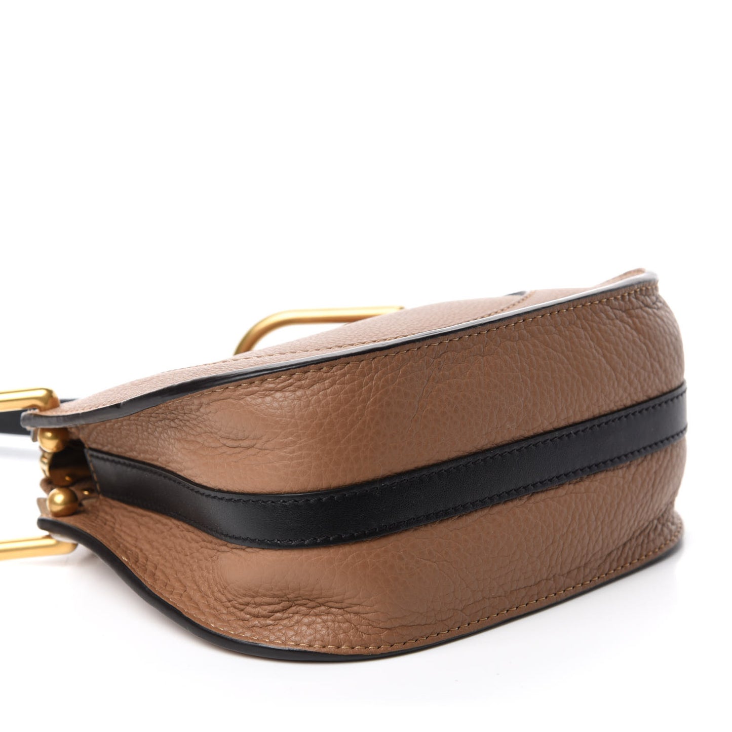 Grained Calfskin Nano Hayley Hobo Nut