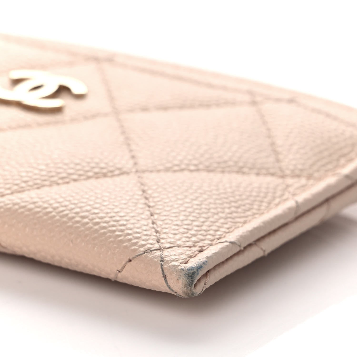 Chanel Caviar Quilted Card Holder Light Beige 9 of 10