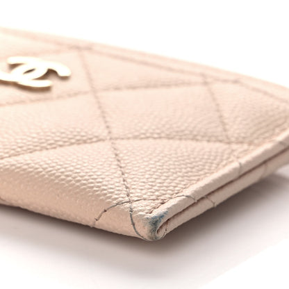 Chanel Caviar Quilted Card Holder Light Beige 9 of 10