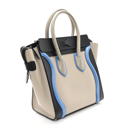 Celine Shiny Smooth Calfskin Micro Tri-Color Luggage Quartz 3 of 11