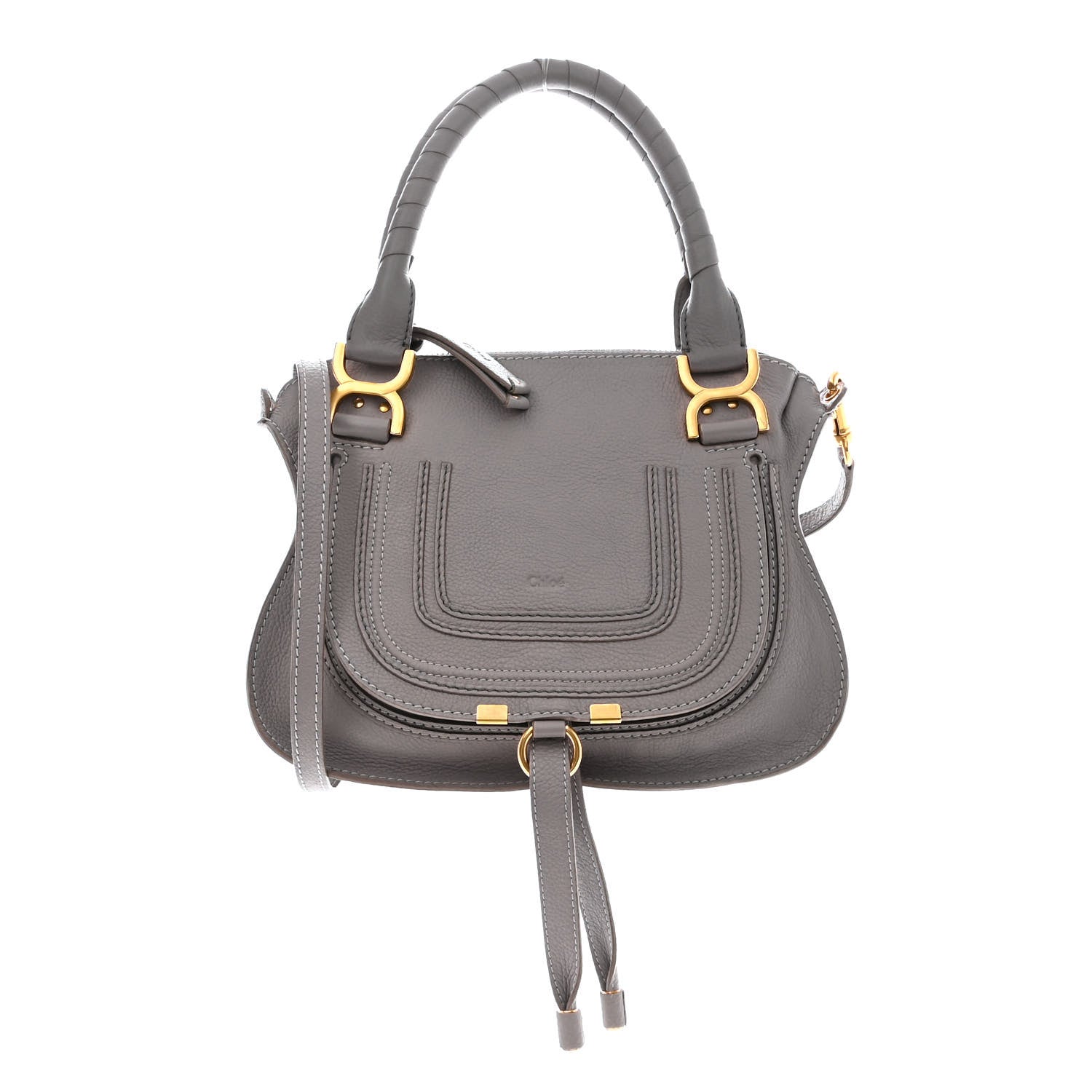 Chloe Calfskin Small Marcie Satchel Cashmere Grey 1 of 16