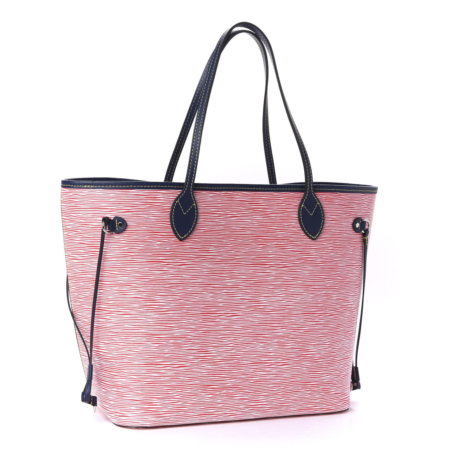 Louis Vuitton Epi Neverfull MM Denim Red 3 of 9