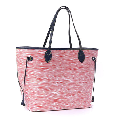 Louis Vuitton Epi Neverfull MM Denim Red 3 of 9