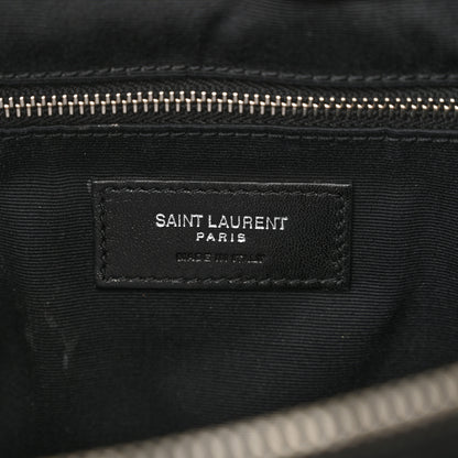 Saint Laurent Calfskin Y Quilted Monogram Large Loulou Shopper Black 7 of 13