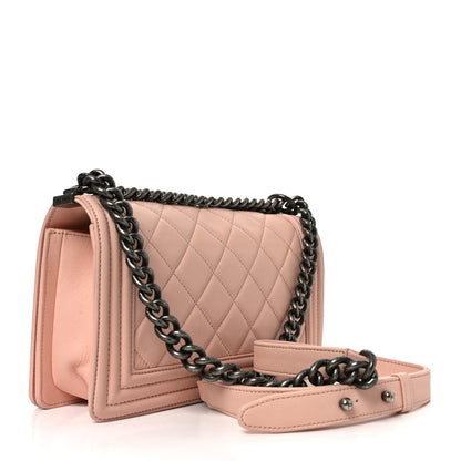Chanel Lambskin Quilted Medium Boy Flap Light Pink 4 of 19