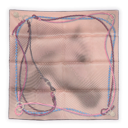 Hermes Silk Cheval Mirage Scarf 70 Rose Poudre Noir Gris 2 of 7