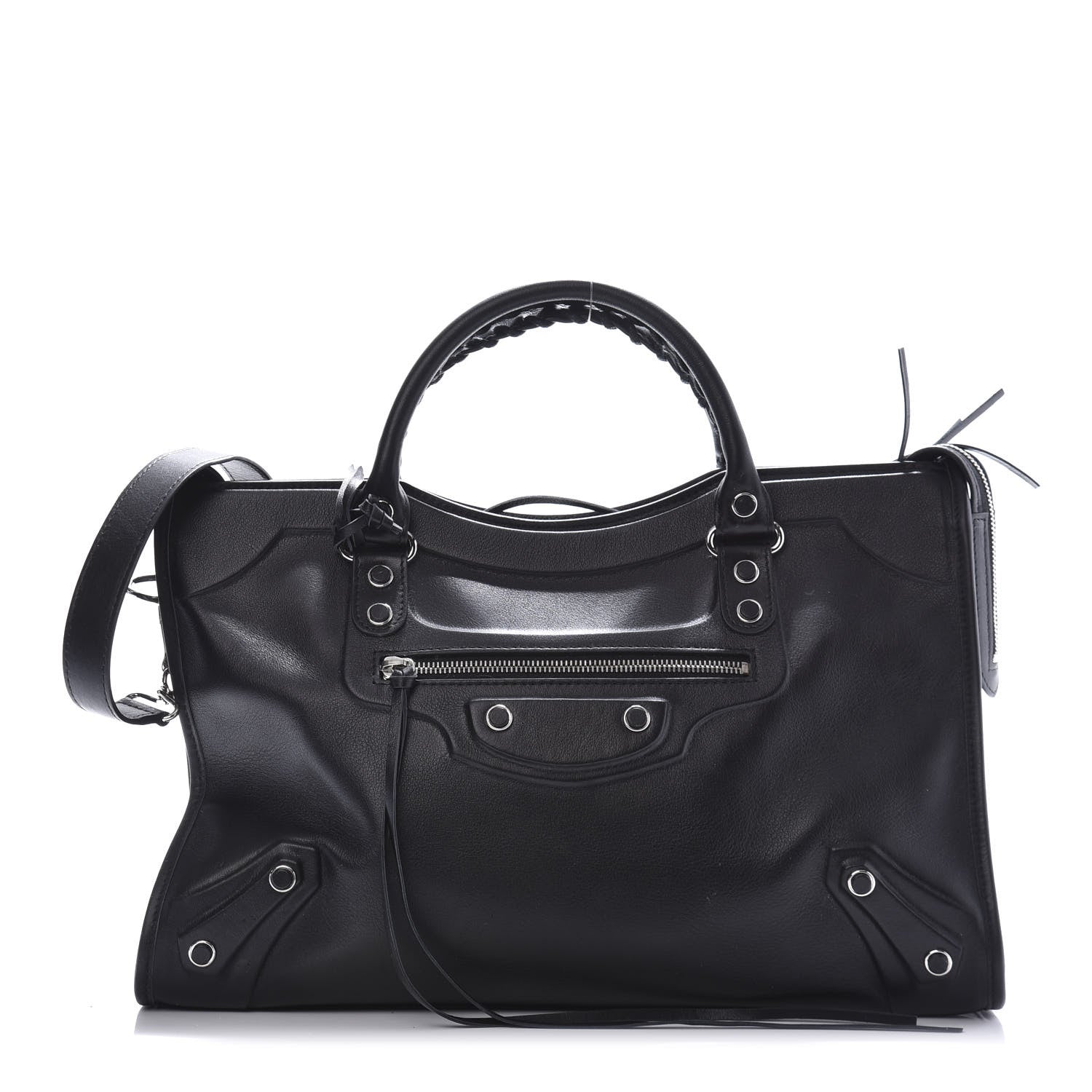 Balenciaga Margaux Calfskin Classic Silver Ring Hardware City Black 3 of 13
