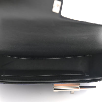 Hermes Epsom Shiny Alligator Mini Verrou Chaine Bag Bleu Encre Black 5 of 11